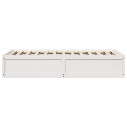 vidaXL Bed Frame without Mattress White 90x190 cm Single Solid Wood Pine