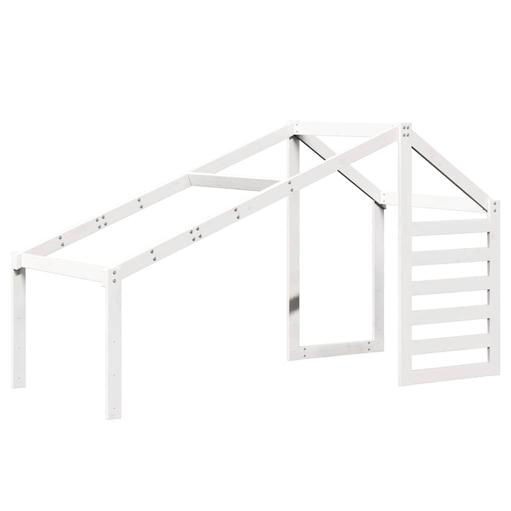 vidaXL Kids'Bed Roof White 198x87x113 cm Solid Wood Pine