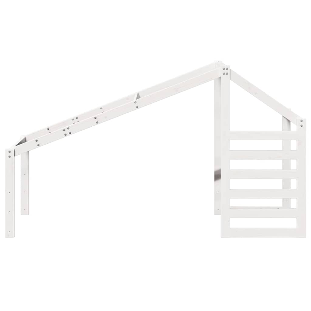 vidaXL Kids' Bed Roof White 198x87x113 cm Solid Wood Pine