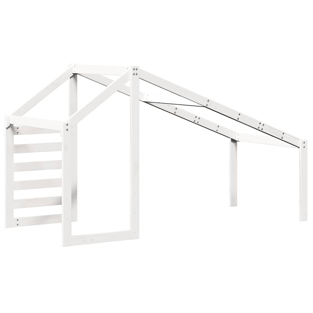 vidaXL Kids' Bed Roof White 198x87x113 cm Solid Wood Pine