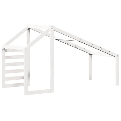 vidaXL Kids' Bed Roof White 198x87x113 cm Solid Wood Pine