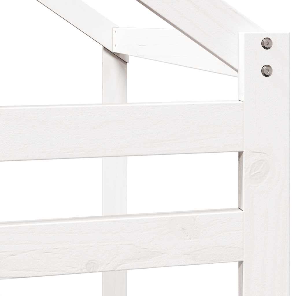 vidaXL Kids' Bed Roof White 198x87x113 cm Solid Wood Pine