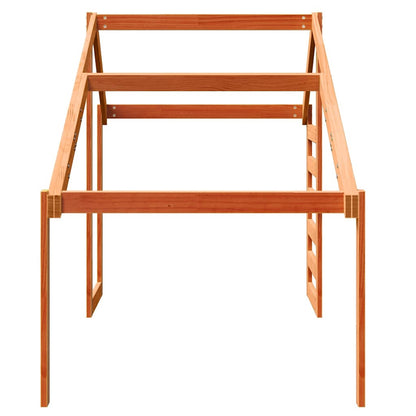 vidaXL Kids' Bed Roof Wax Brown 198x87x113 cm Solid Wood Pine