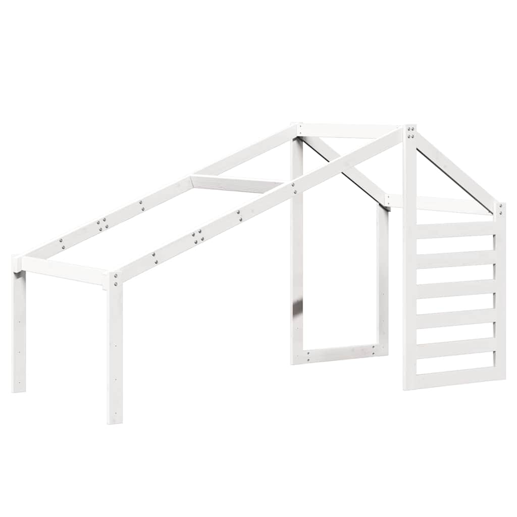 vidaXL Kids' Bed Roof White 198x97x113 cm Solid Wood Pine