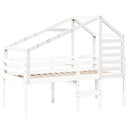 vidaXL Kids' Bed Roof White 198x97x113 cm Solid Wood Pine