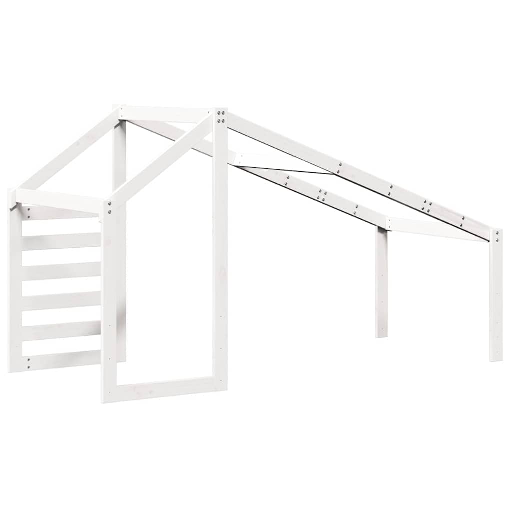 vidaXL Kids' Bed Roof White 198x97x113 cm Solid Wood Pine
