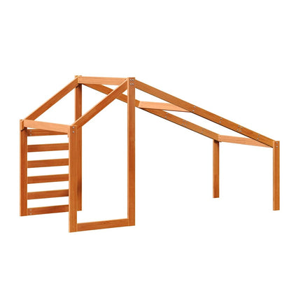vidaXL Kids'Bed Roof Wax Brown 198x97x113 cm Solid Wood Pine