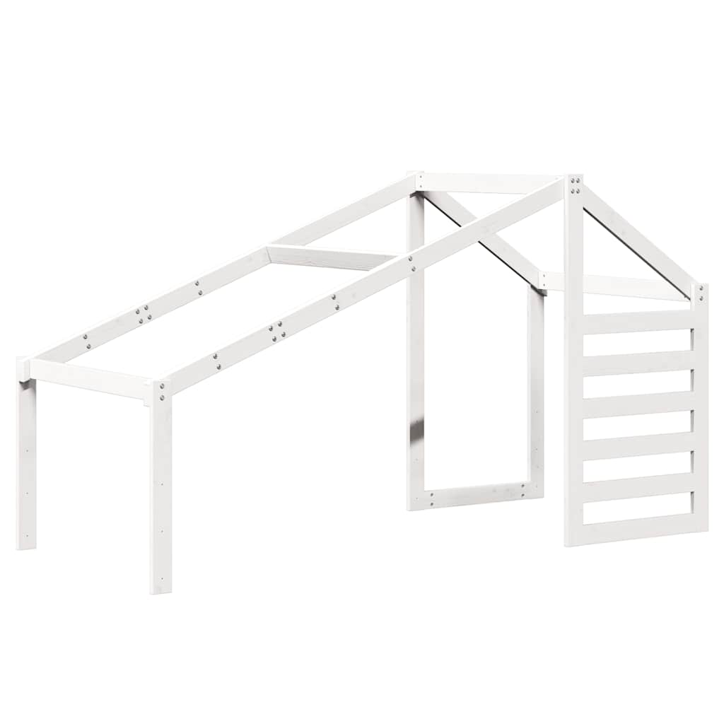 vidaXL Kids'Bed Roof White 188x97x113 cm Solid Wood Pine