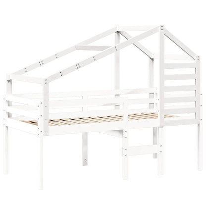 vidaXL Kids'Bed Roof White 188x97x113 cm Solid Wood Pine