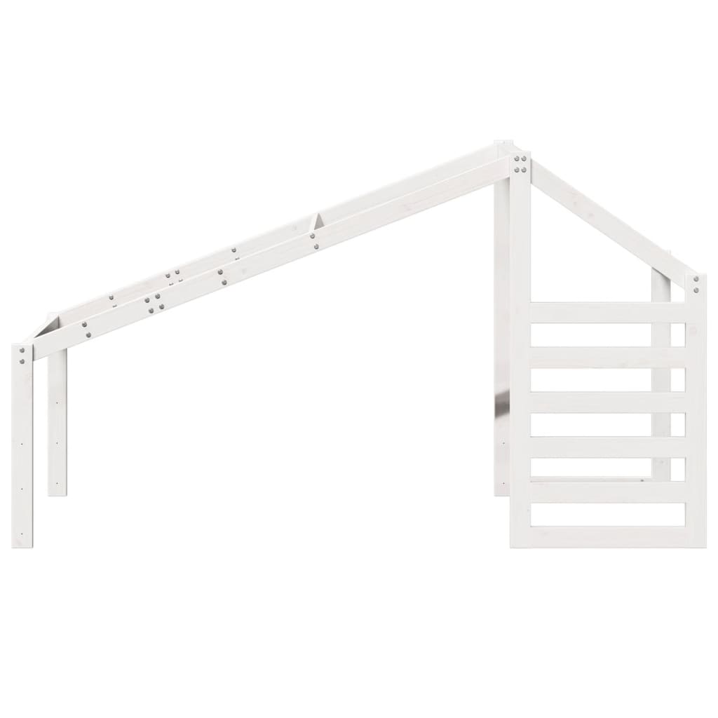 vidaXL Kids' Bed Roof White 188x97x113 cm Solid Wood Pine