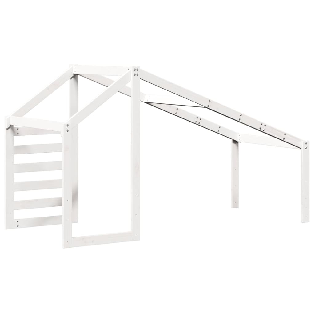 vidaXL Kids' Bed Roof White 188x97x113 cm Solid Wood Pine