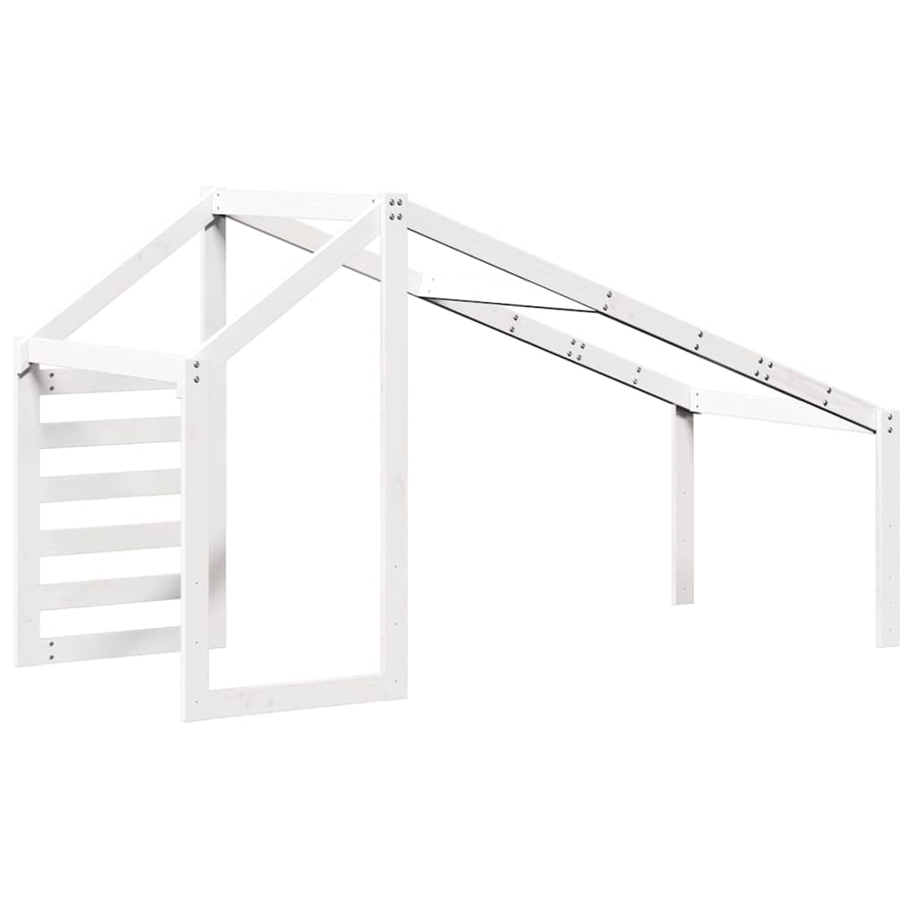 vidaXL Kids'Bed Roof White 188x97x113 cm Solid Wood Pine