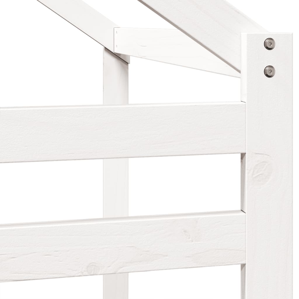 vidaXL Kids' Bed Roof White 188x97x113 cm Solid Wood Pine