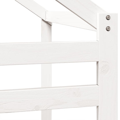 vidaXL Kids' Bed Roof White 188x97x113 cm Solid Wood Pine