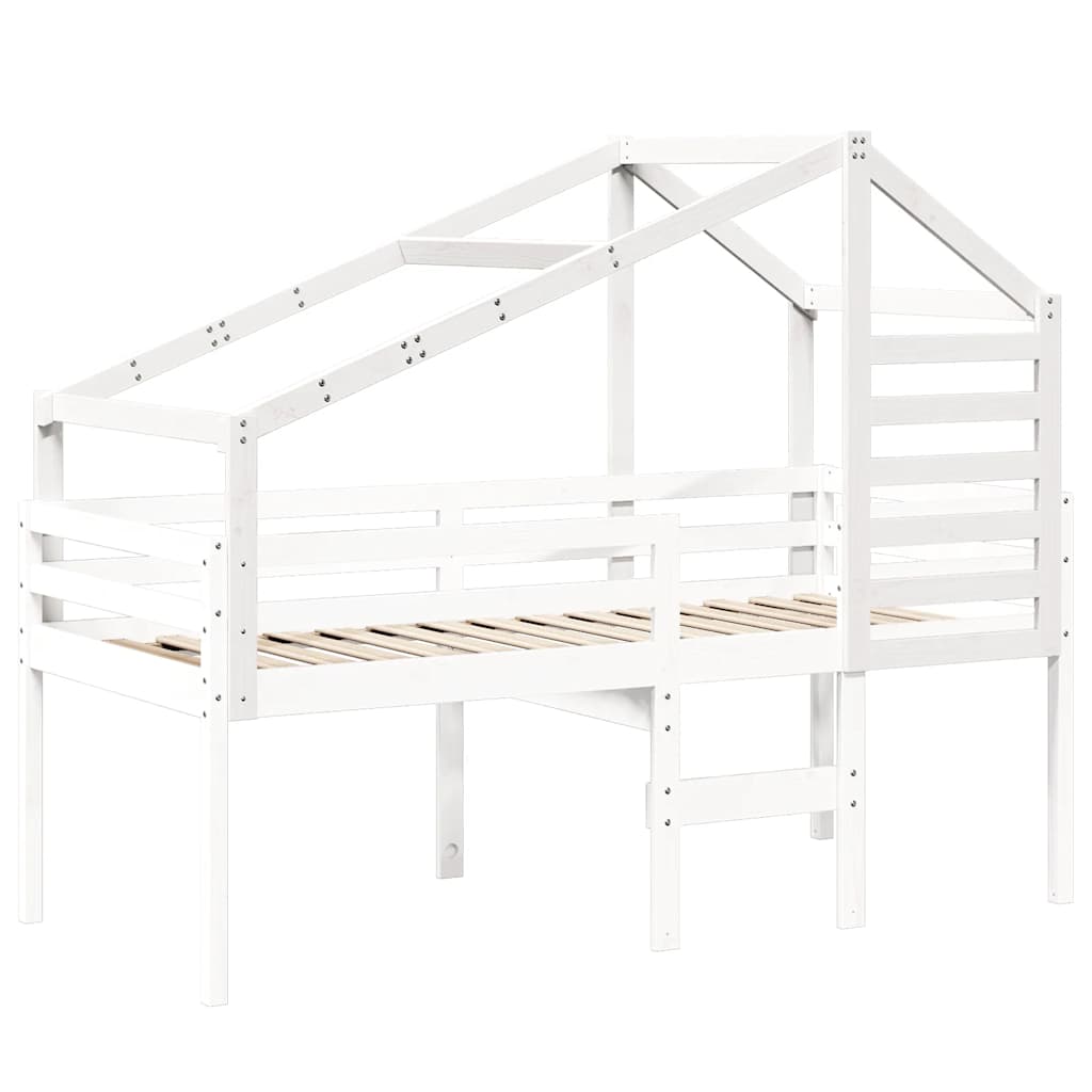 vidaXL Kids'Bed Roof White 188x82x113 cm Solid Wood Pine