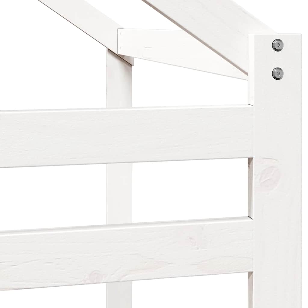 vidaXL Kids'Bed Roof White 188x82x113 cm Solid Wood Pine