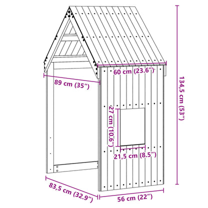 vidaXL Kids' Bed Roof 60x89x134.5 cm Solid Wood Pine