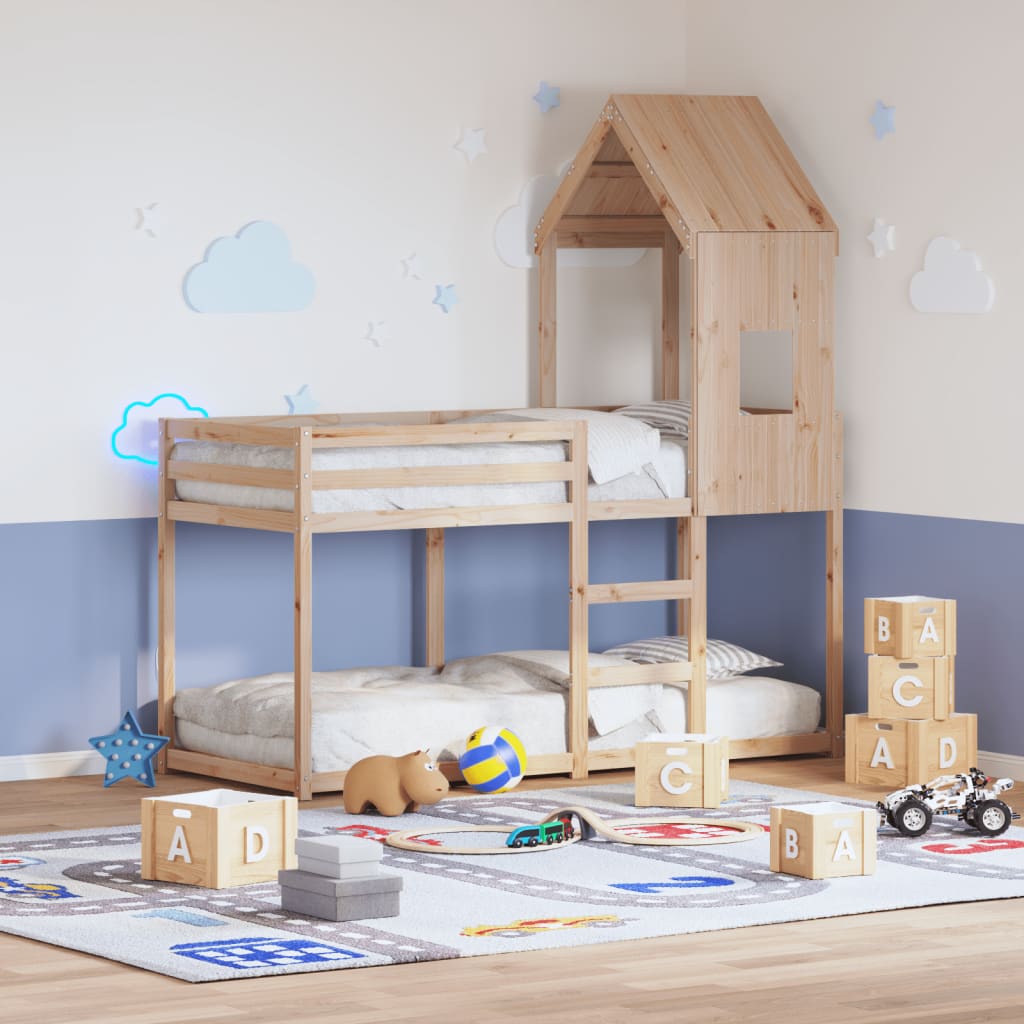 vidaXL Kids' Bed Roof 60x89x134.5 cm Solid Wood Pine