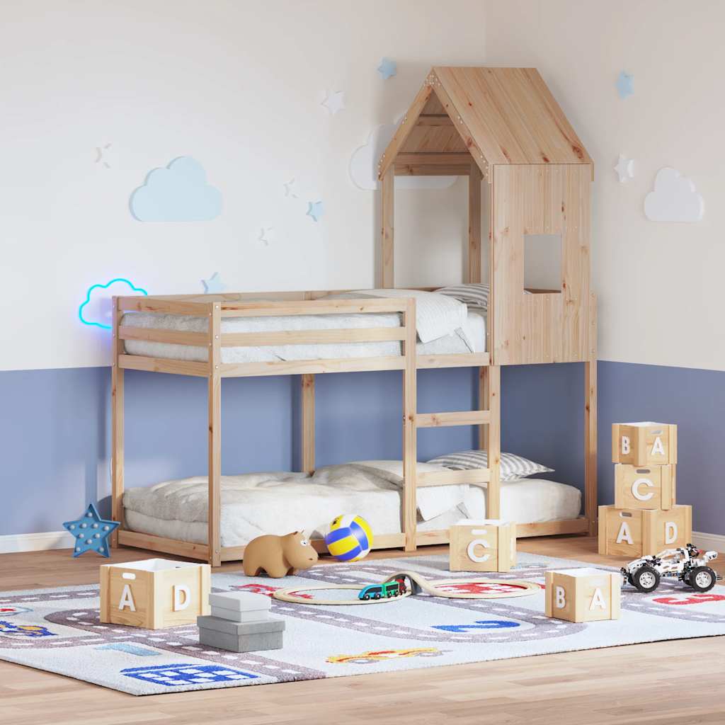 vidaXL Kids'Bed Roof 60x99x139,5 cm Solid Wood Pine