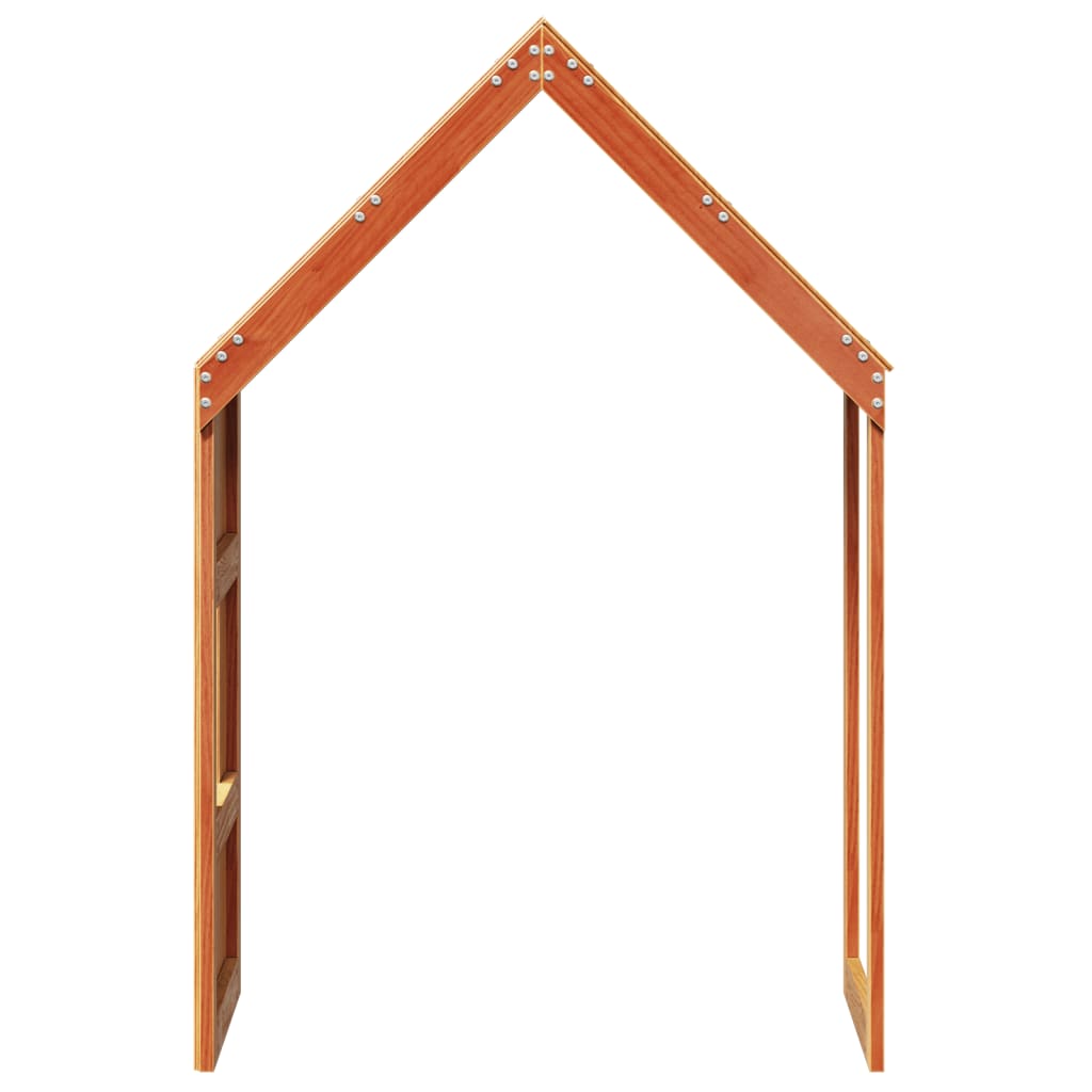 vidaXL Kids' Bed Roof Wax Brown 60x99x139.5 cm Solid Wood Pine
