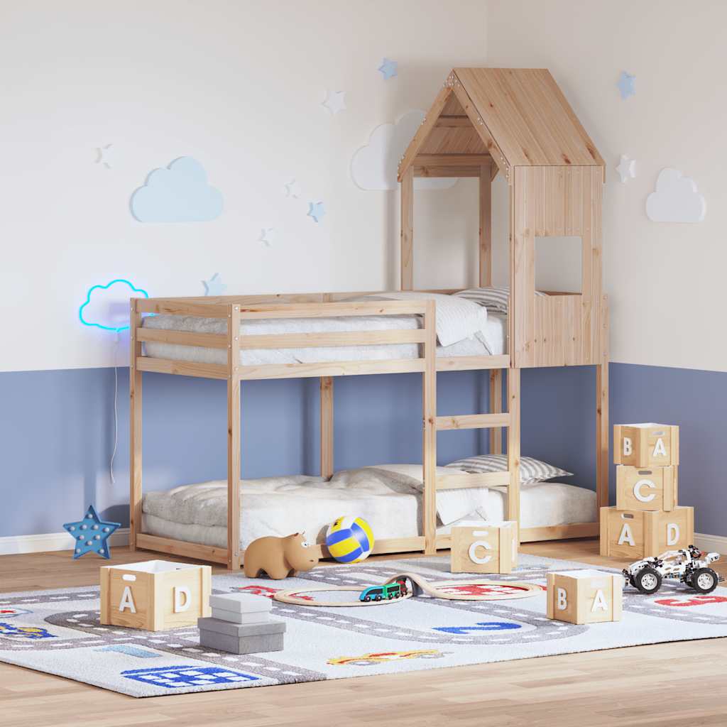vidaXL Kids'Bed Roof 55x99x139,5 cm Solid Wood Pine