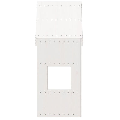 vidaXL Kids' Bed Roof White 55x99x139.5 cm Solid Wood Pine