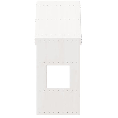 vidaXL Kids'Bed Roof White 55x99x139,5 cm Solid Wood Pine