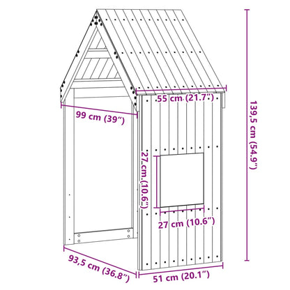 vidaXL Kids' Bed Roof White 55x99x139.5 cm Solid Wood Pine