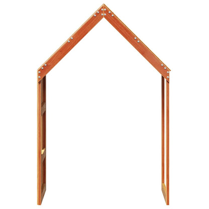 vidaXL Kids' Bed Roof Wax Brown 55x99x139.5 cm Solid Wood Pine