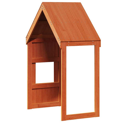 vidaXL Kids' Bed Roof Wax Brown 55x99x139.5 cm Solid Wood Pine