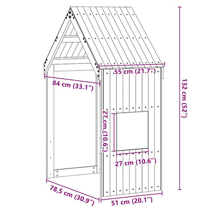 vidaXL Kids'Bed Roof White 55x84x132 cm Solid Wood Pine