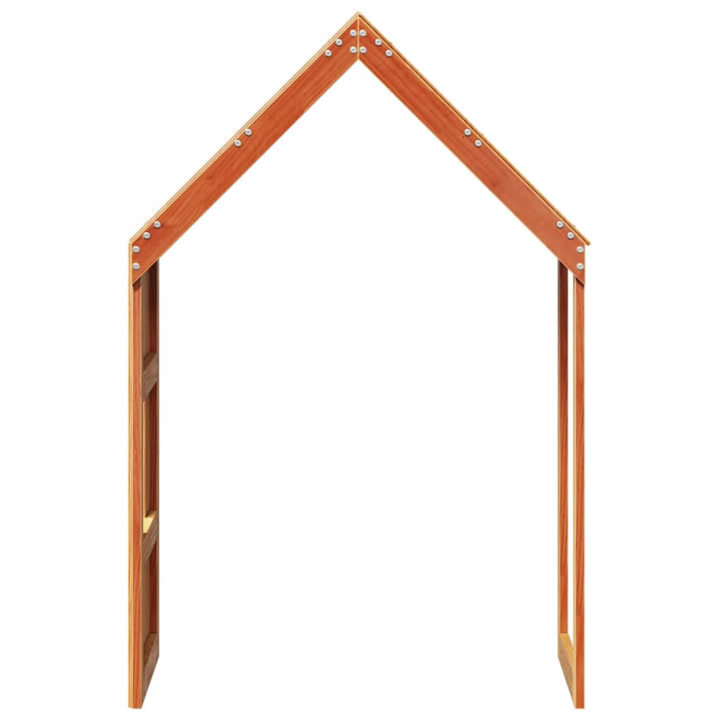 vidaXL Kids'Bed Roof Wax Brown 55x84x132 cm Solid Wood Pine