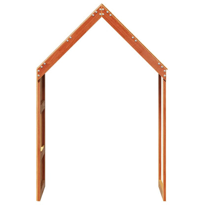 vidaXL Kids'Bed Roof Wax Brown 55x84x132 cm Solid Wood Pine