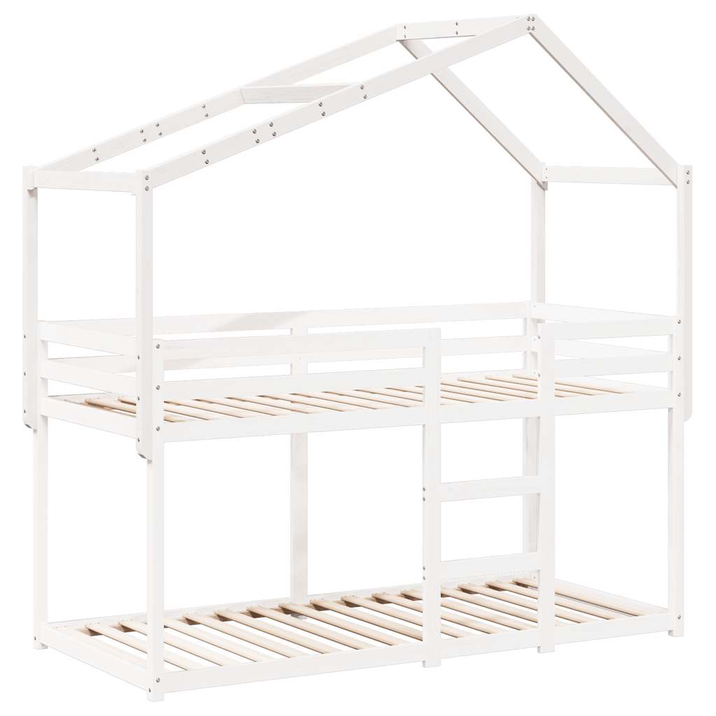 vidaXL Kids'Bed Roof White 213x95,5x144,5 cm Solid Wood Pine