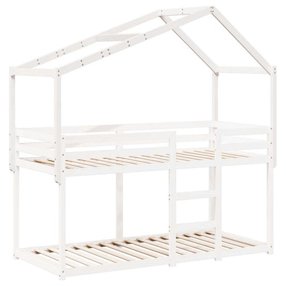 vidaXL Kids'Bed Roof White 213x95,5x144,5 cm Solid Wood Pine