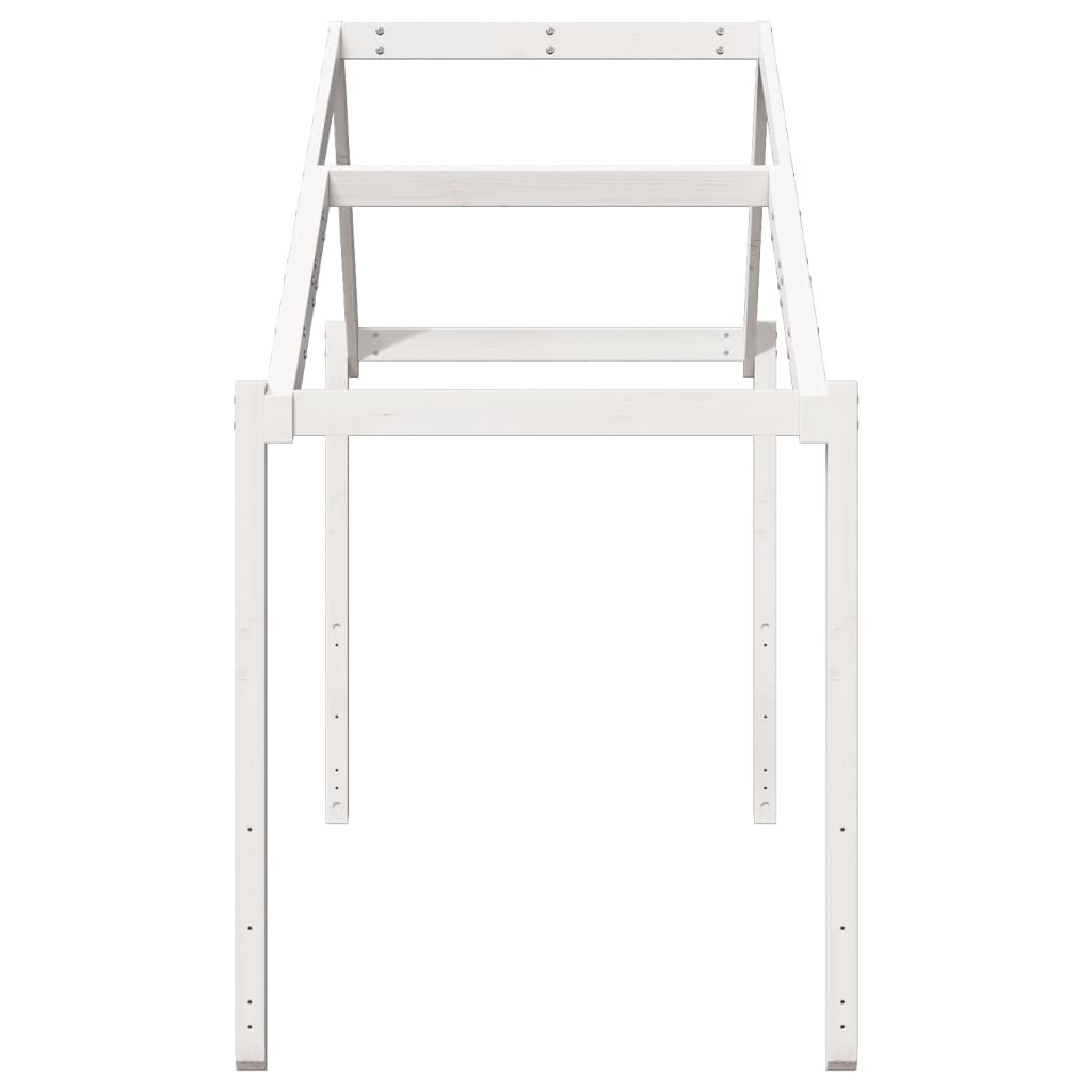 vidaXL Kids' Bed Roof White 213x95.5x144.5 cm Solid Wood Pine