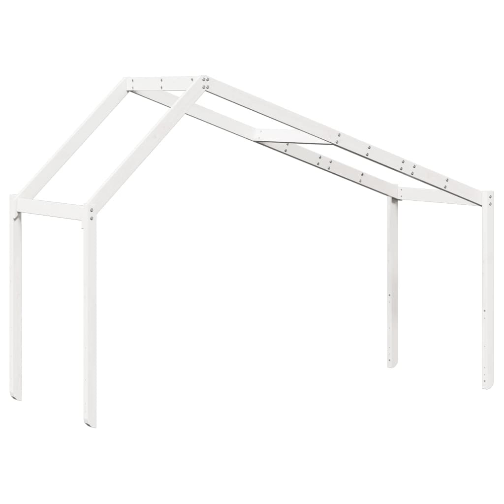 vidaXL Kids' Bed Roof White 213x95.5x144.5 cm Solid Wood Pine