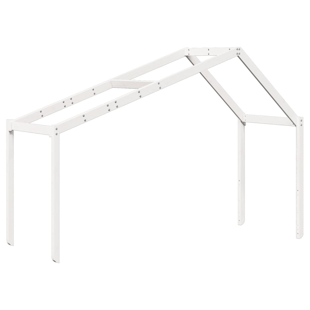 vidaXL Kids' Bed Roof White 213x85.5x144.5 cm Solid Wood Pine