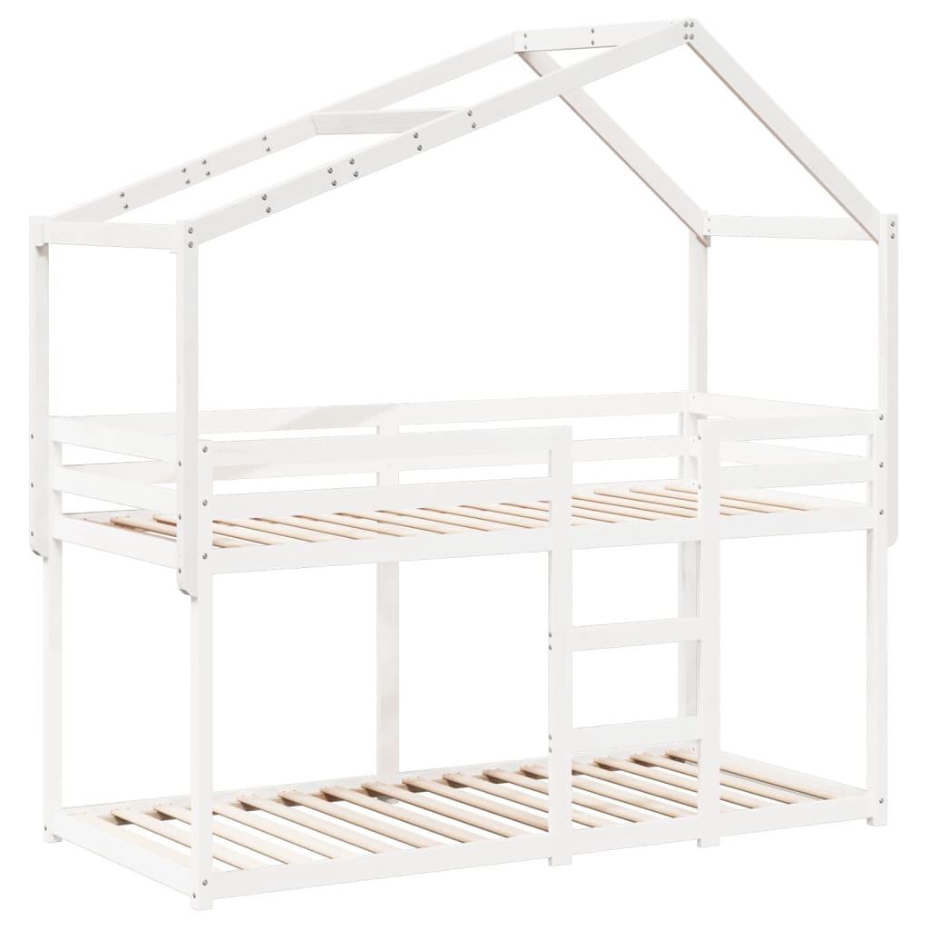 vidaXL Kids' Bed Roof White 213x85.5x144.5 cm Solid Wood Pine