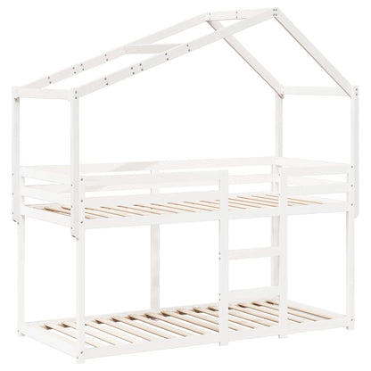 vidaXL Kids' Bed Roof White 213x85.5x144.5 cm Solid Wood Pine