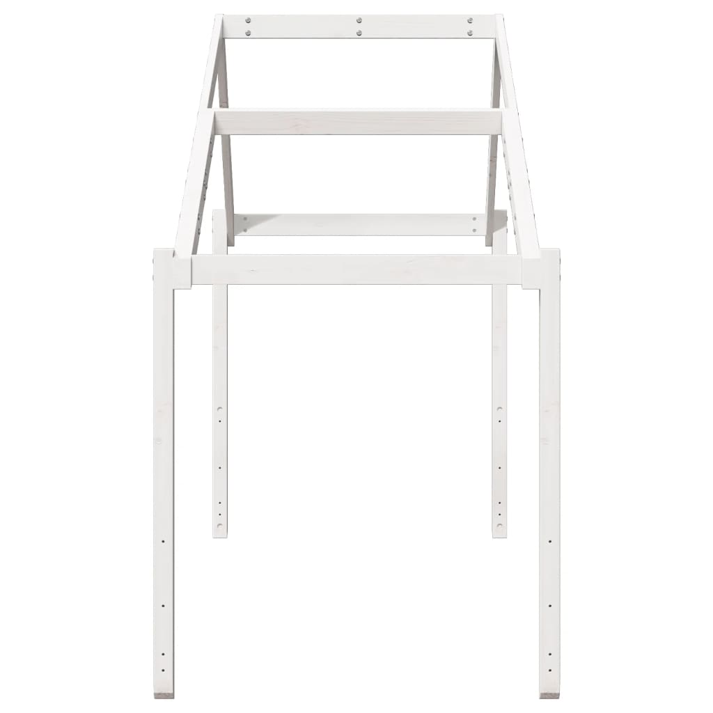 vidaXL Kids' Bed Roof White 213x85.5x144.5 cm Solid Wood Pine