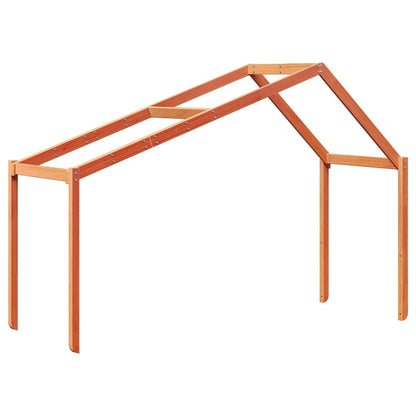 vidaXL Kids' Bed Roof Wax Brown 213x85.5x144.5 cm Solid Wood Pine