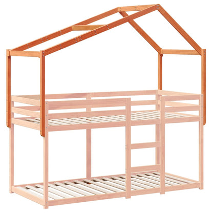 vidaXL Kids' Bed Roof Wax Brown 213x85.5x144.5 cm Solid Wood Pine