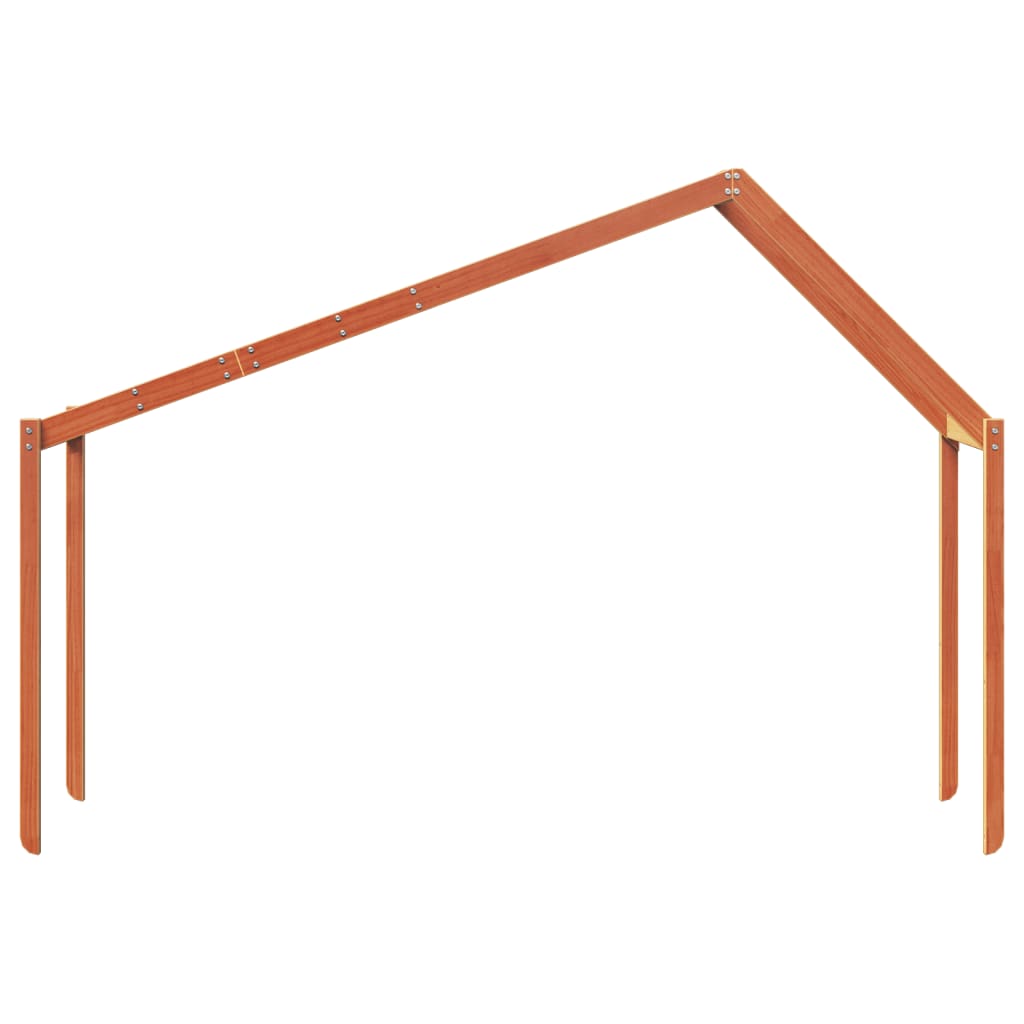 vidaXL Kids' Bed Roof Wax Brown 213x85.5x144.5 cm Solid Wood Pine
