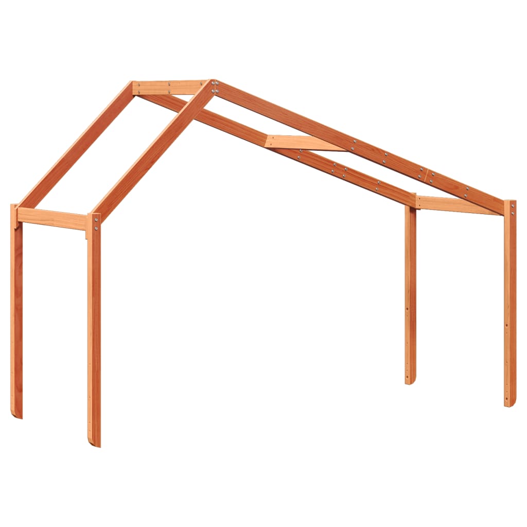 vidaXL Kids' Bed Roof Wax Brown 213x85.5x144.5 cm Solid Wood Pine