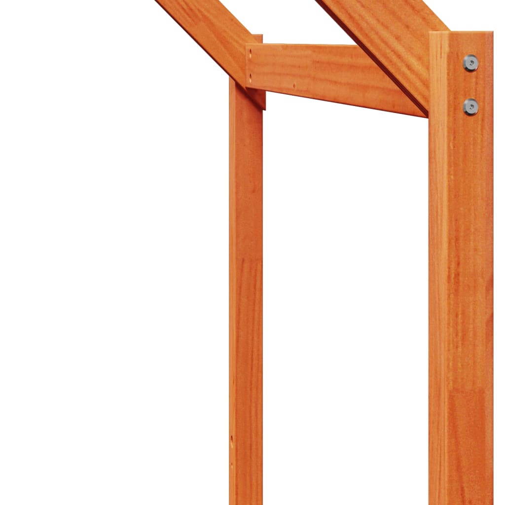 vidaXL Kids' Bed Roof Wax Brown 213x85.5x144.5 cm Solid Wood Pine