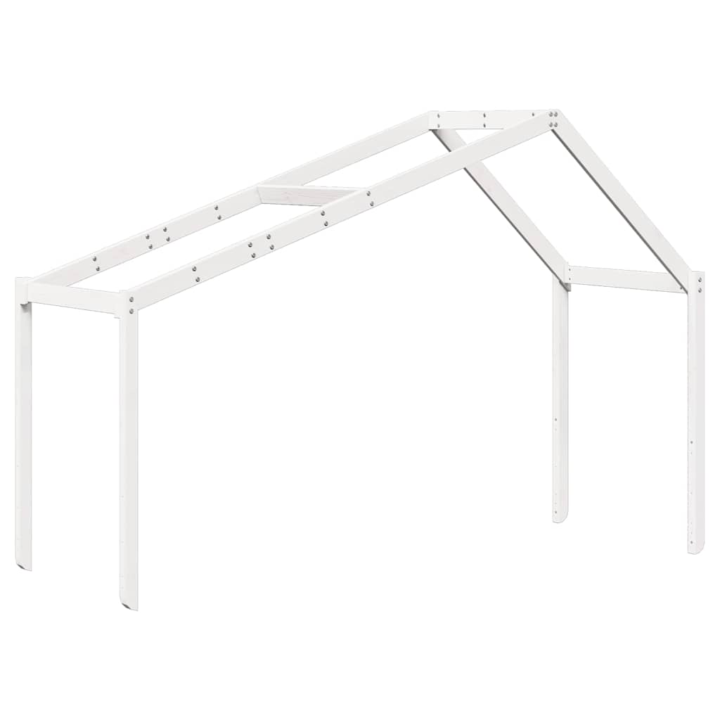 vidaXL Kids' Bed Roof White 203x95.5x142 cm Solid Wood Pine