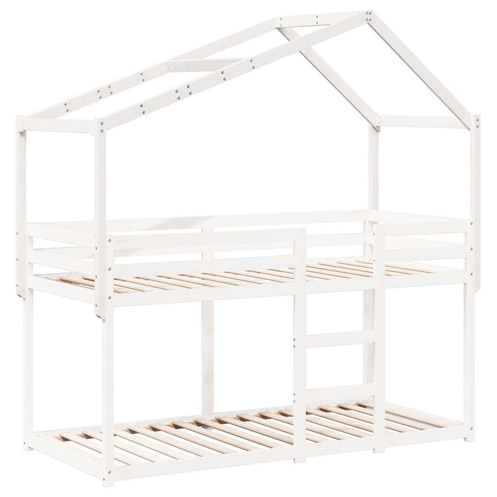 vidaXL Kids' Bed Roof White 203x95.5x142 cm Solid Wood Pine
