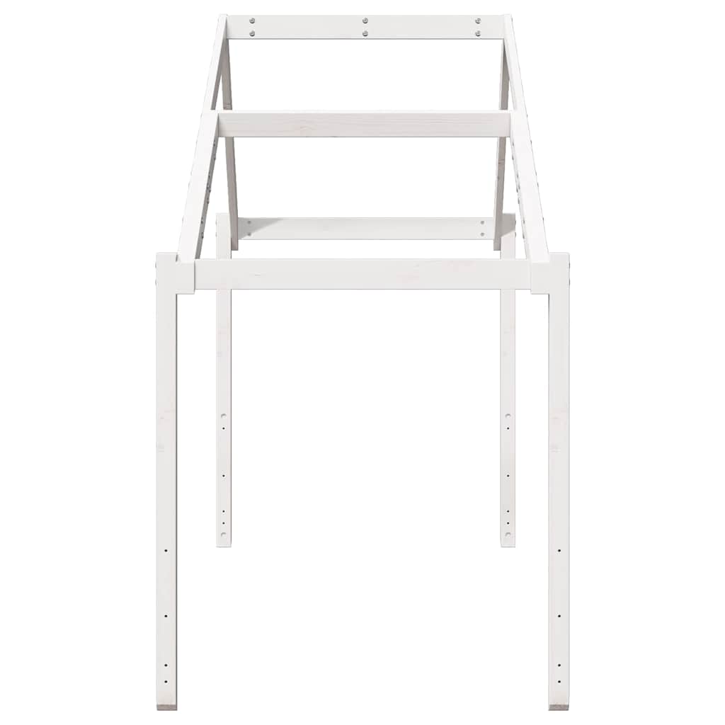 vidaXL Kids' Bed Roof White 203x95.5x142 cm Solid Wood Pine