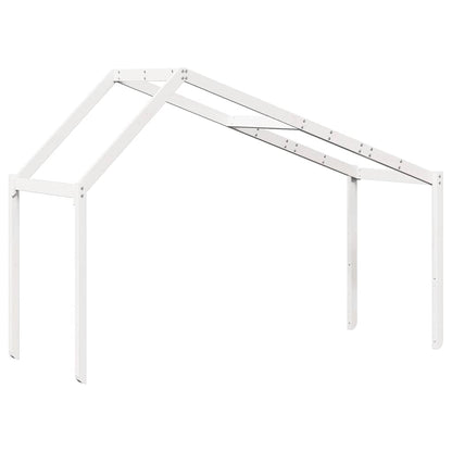 vidaXL Kids' Bed Roof White 203x95.5x142 cm Solid Wood Pine